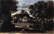 POUSSIN, Nicolas Landscape with the Gathering of the Ashes of Phocion by his Widow af oil painting picture wholesale